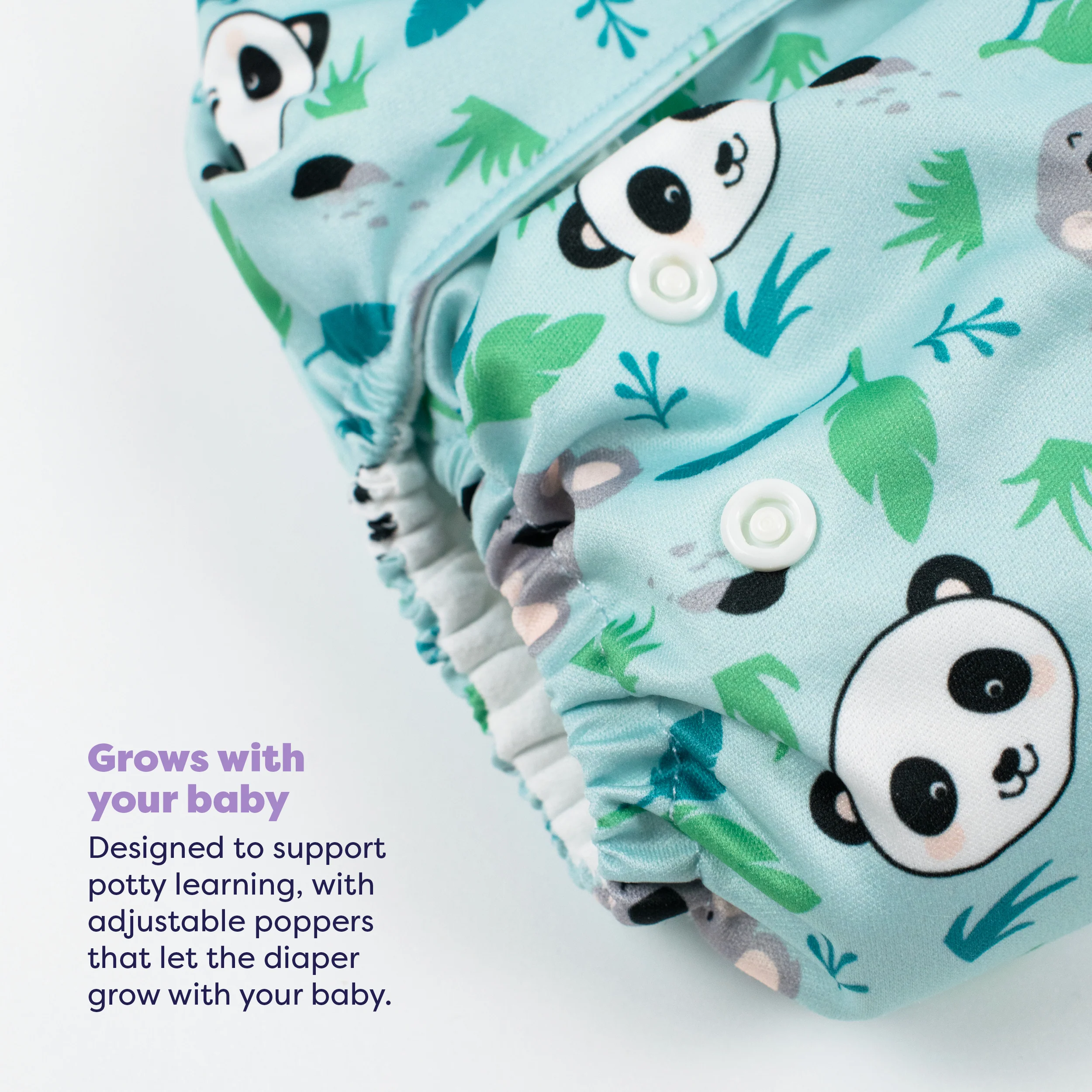 Miosolo All-In-One Reusable Diaper in Little Paws - Image 3