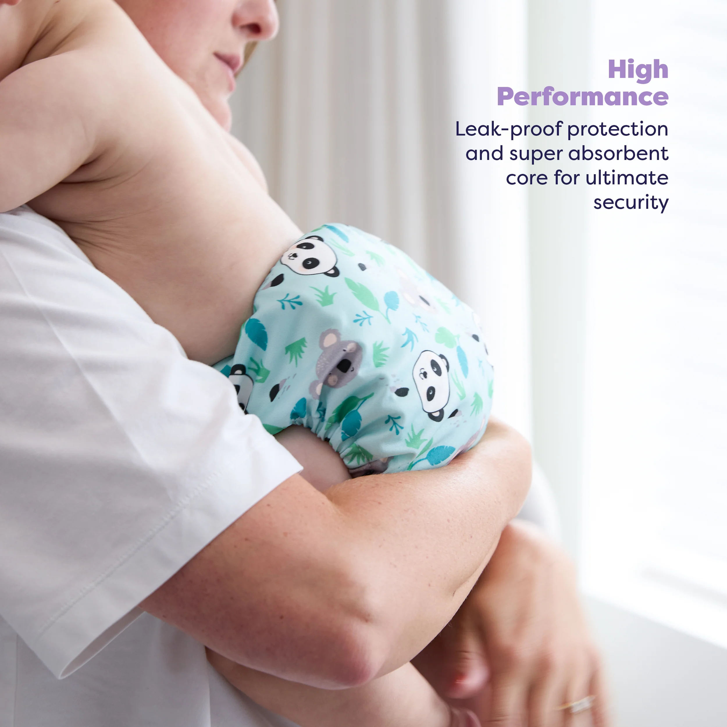 Miosolo All-In-One Reusable Diaper in Little Paws - Image 4