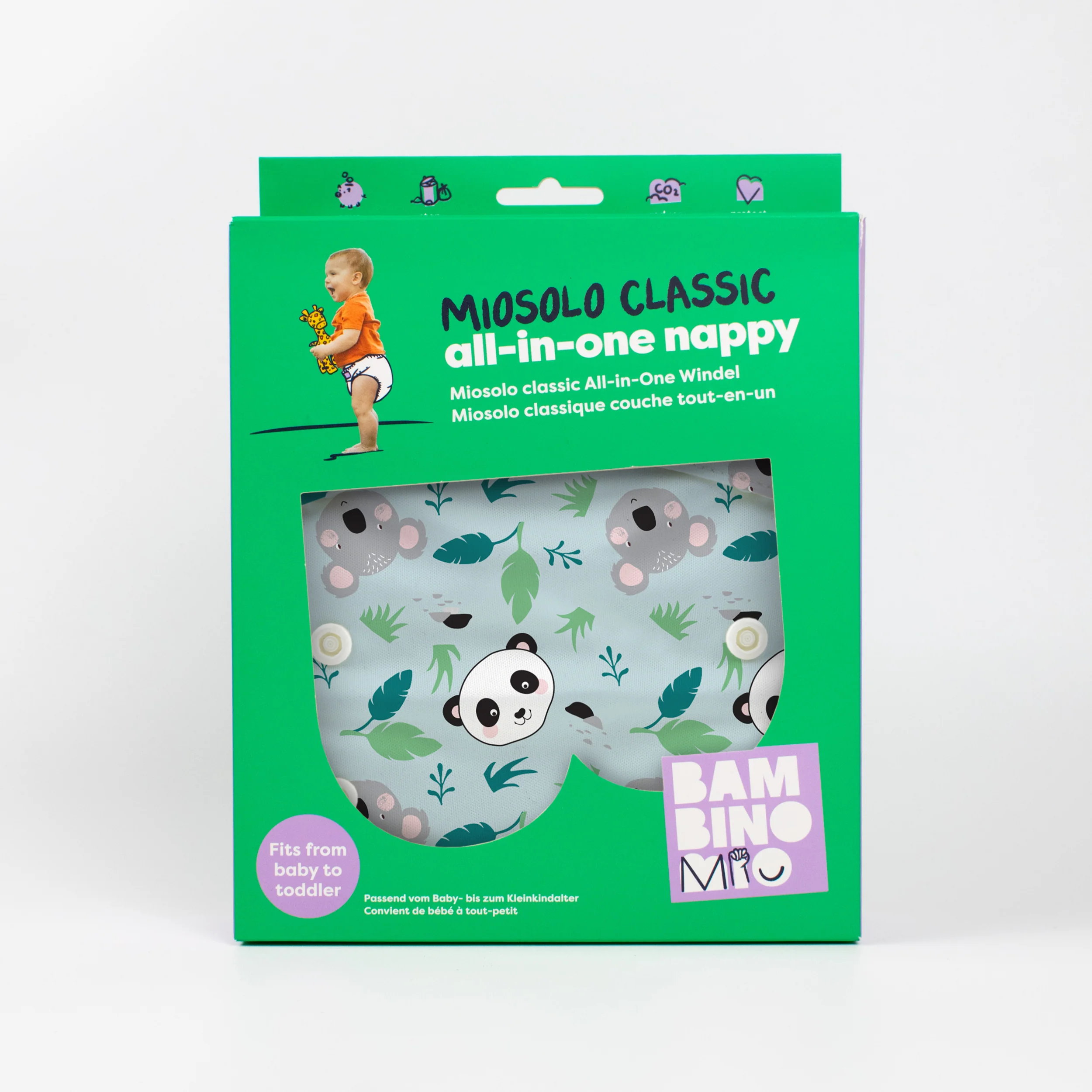 Miosolo All-In-One Reusable Diaper in Little Paws - Image 7