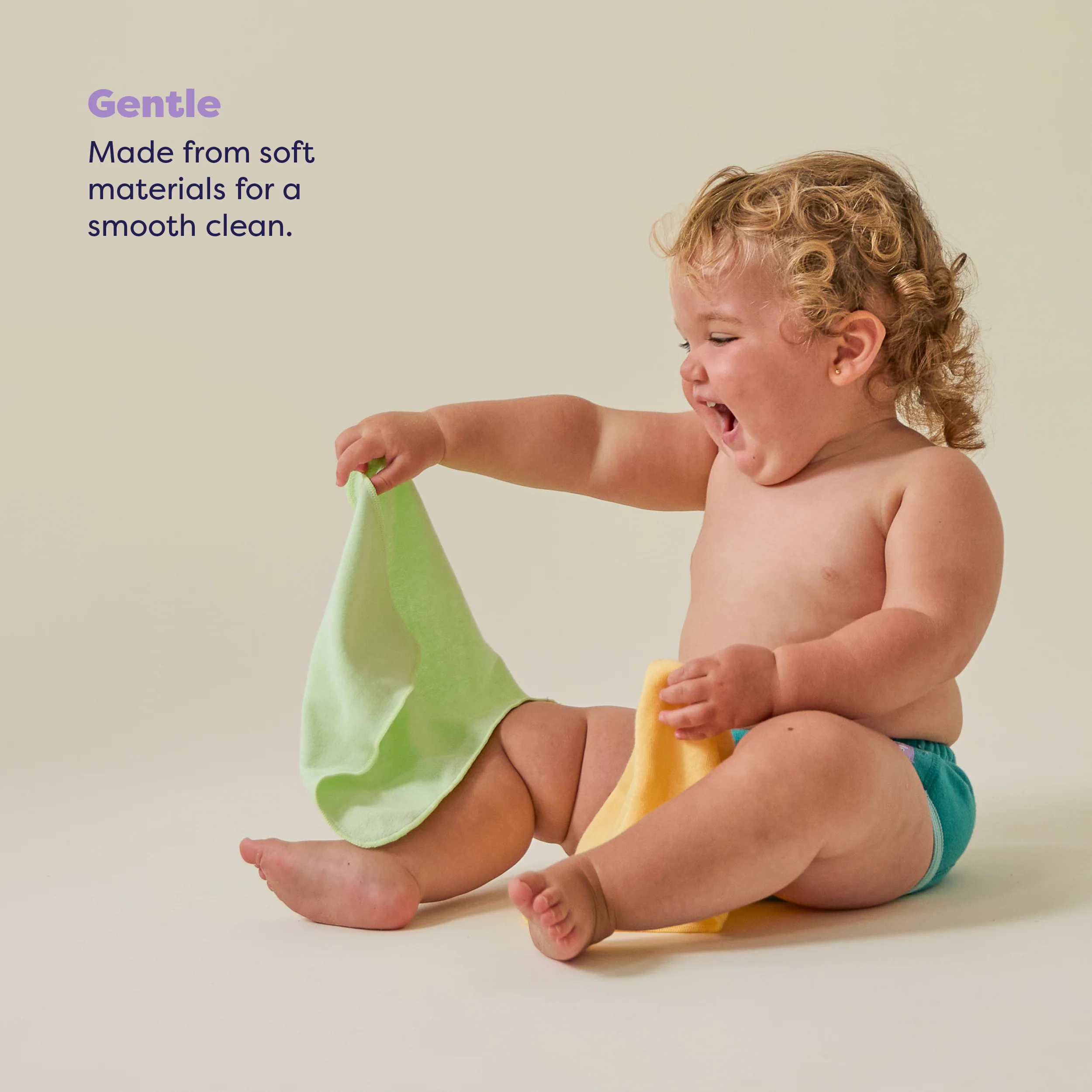 Reusable Baby Wipes for Sensitive Skin 10 Pack in Paintbox Pastels - Image 4