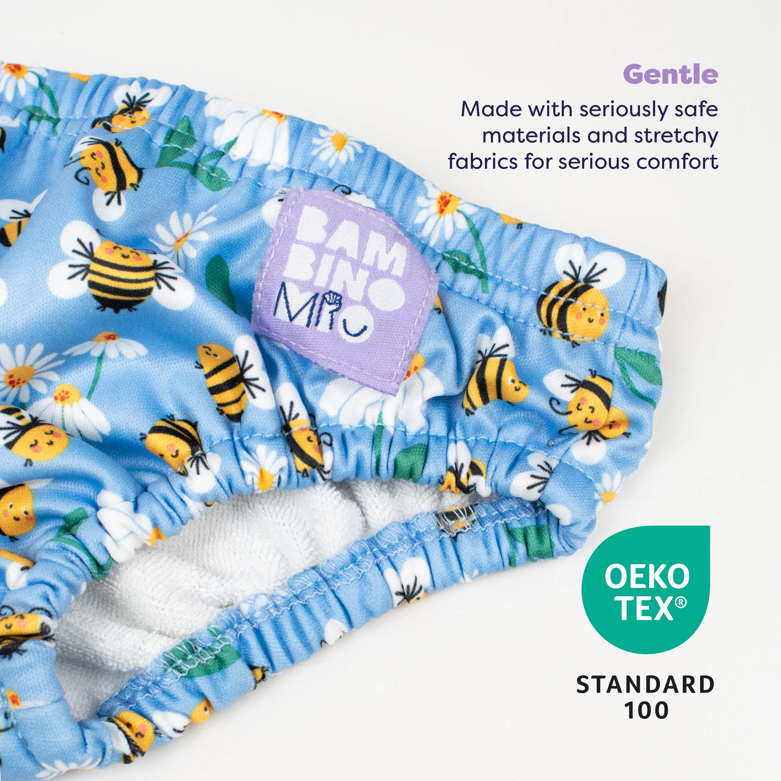 Reusable Swim Diaper in Busy Bees - Image 2