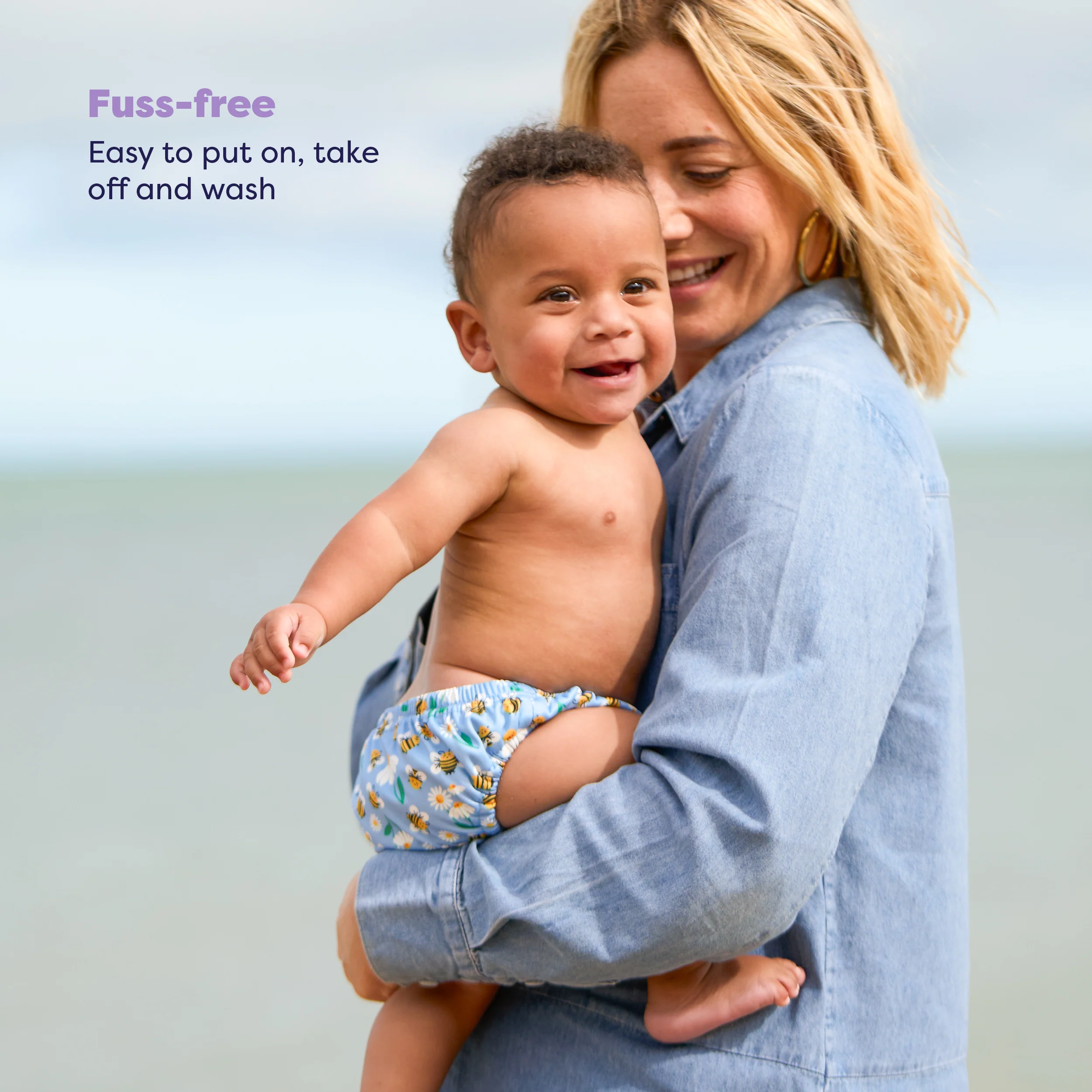 Reusable Swim Diaper in Busy Bees - Image 4