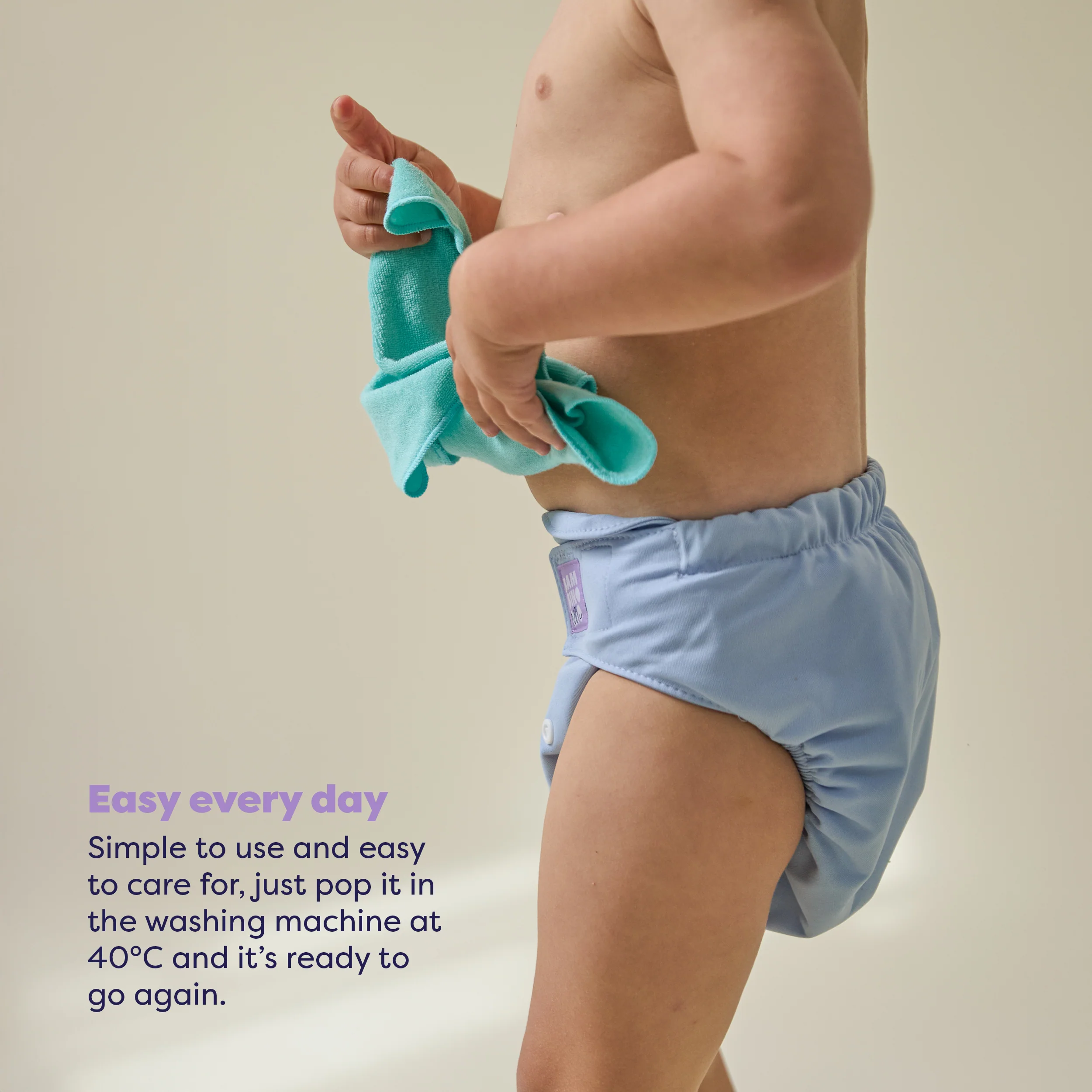 Revolutionary Reusable Diaper in Blue - Image 5