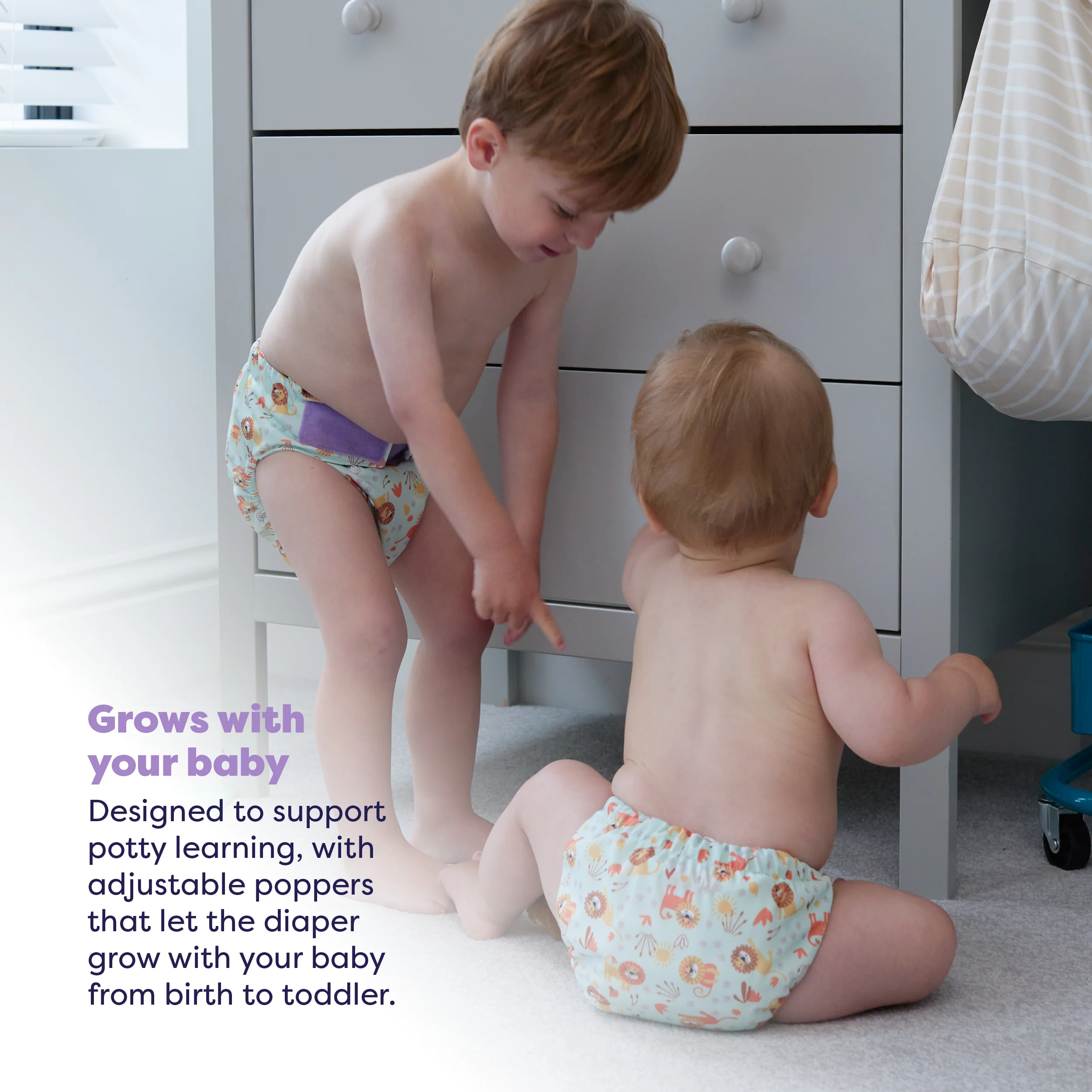 Revolutionary Reusable Diaper in Cool Cats - Image 4