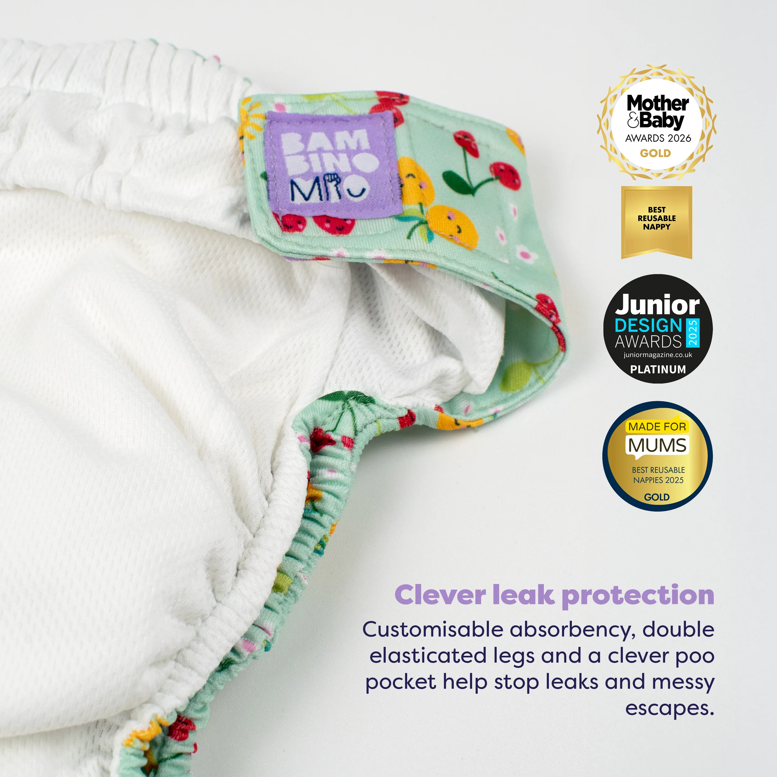 Revolutionary Reusable Diaper in Juicy Fruit - Image 3