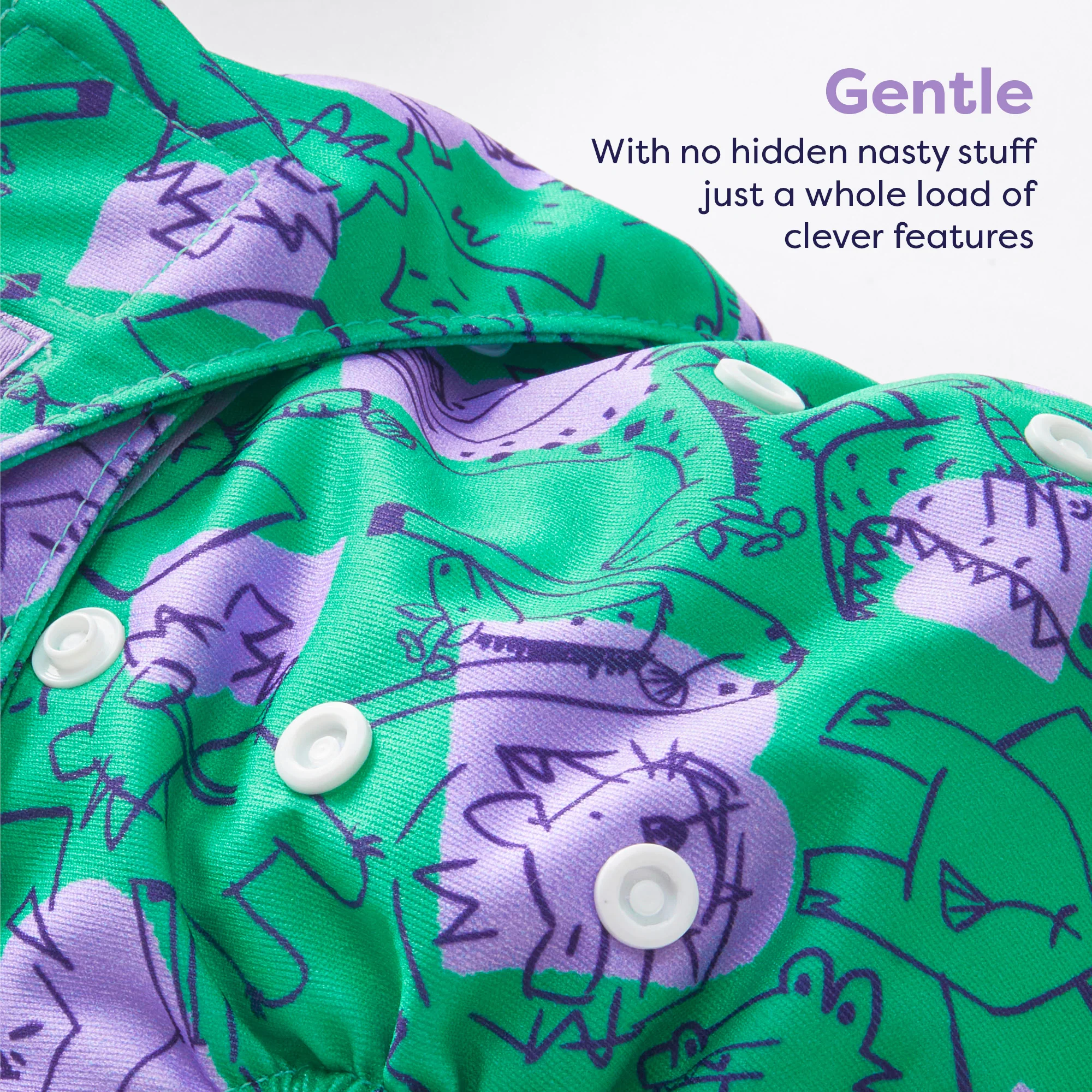 Revolutionary Reusable Diaper in Chatter - Image 7