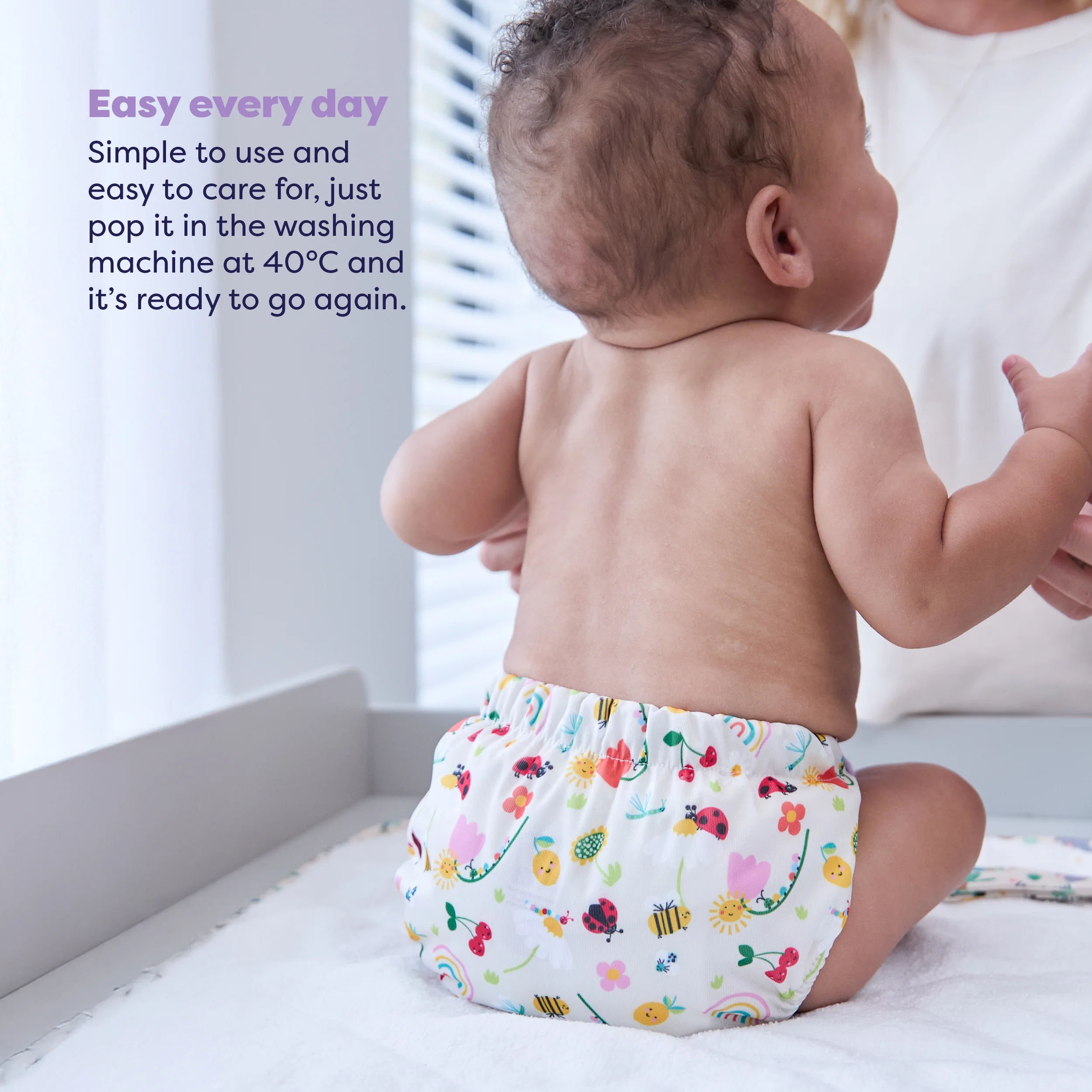 Revolutionary Reusable Diaper in Sunshine Friends - Image 5