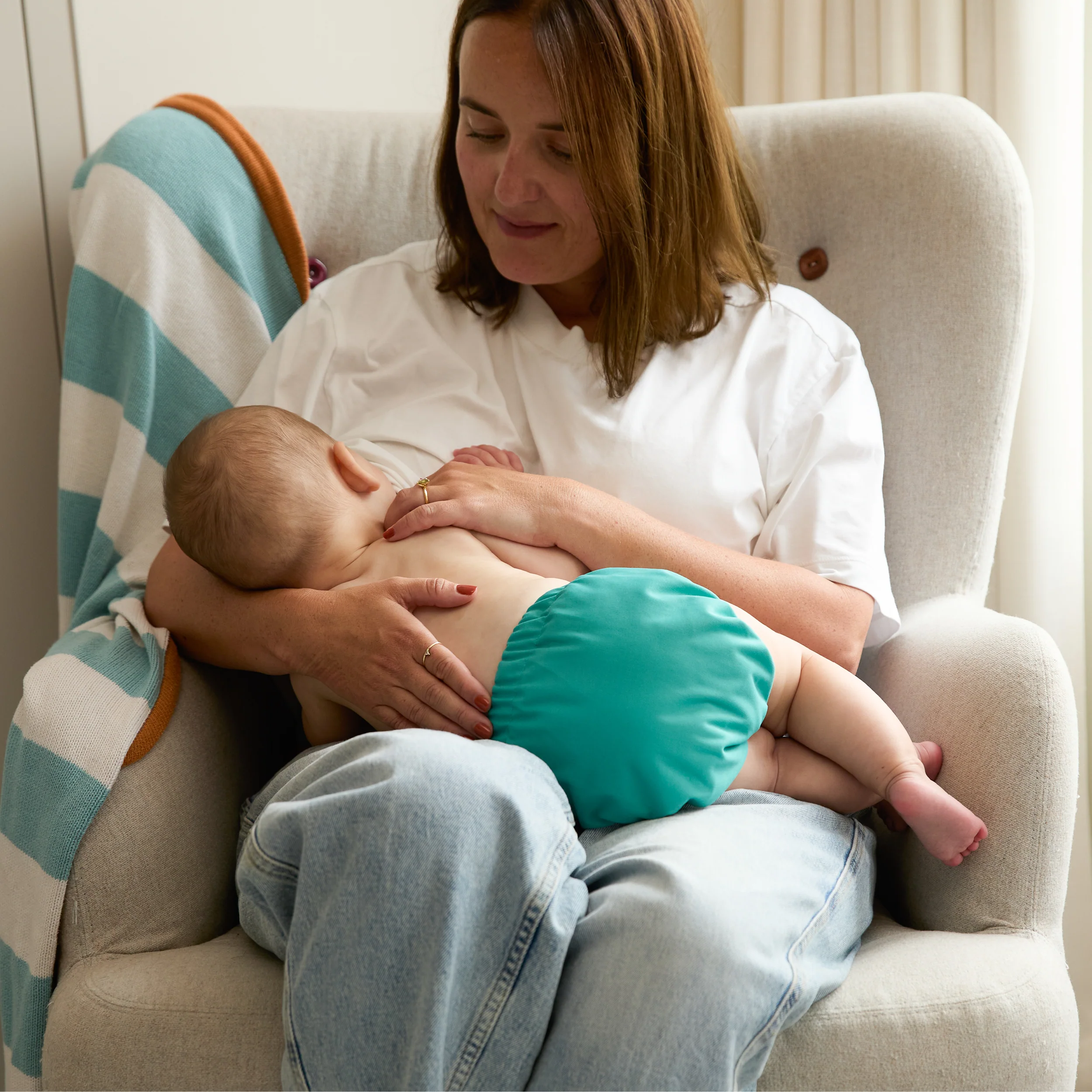 Revolutionary Reusable Diaper in Teal - Image 6