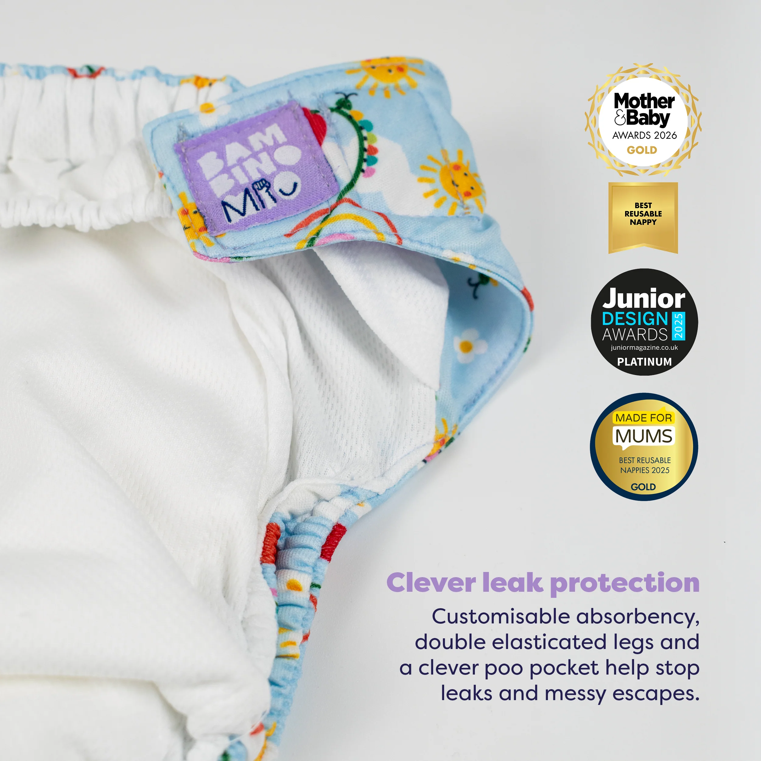 Revolutionary Try-Me-Trio Reusable Diaper Bundle in Garden Party - Image 3