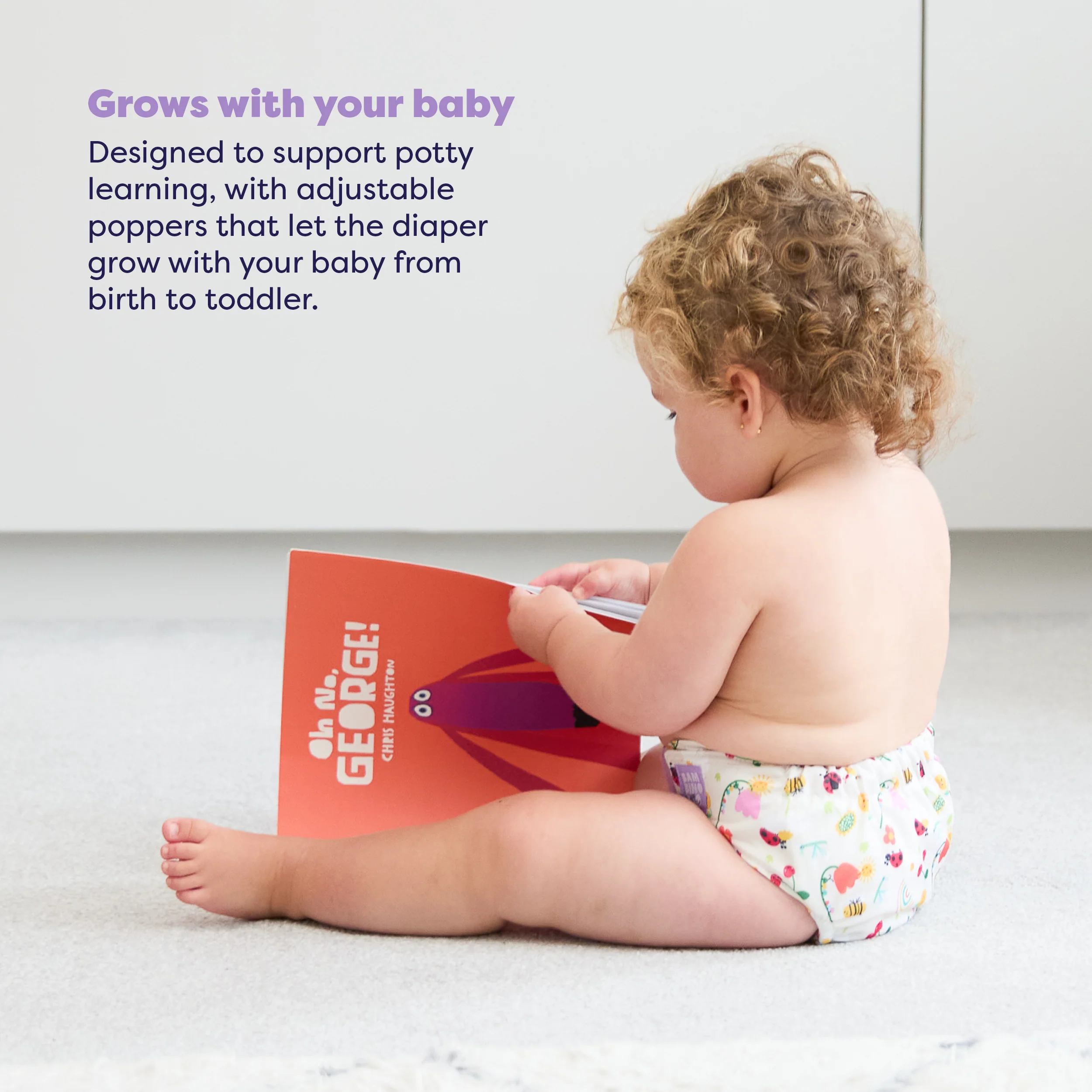 Revolutionary Try-Me-Trio Reusable Diaper Bundle in Garden Party - Image 4