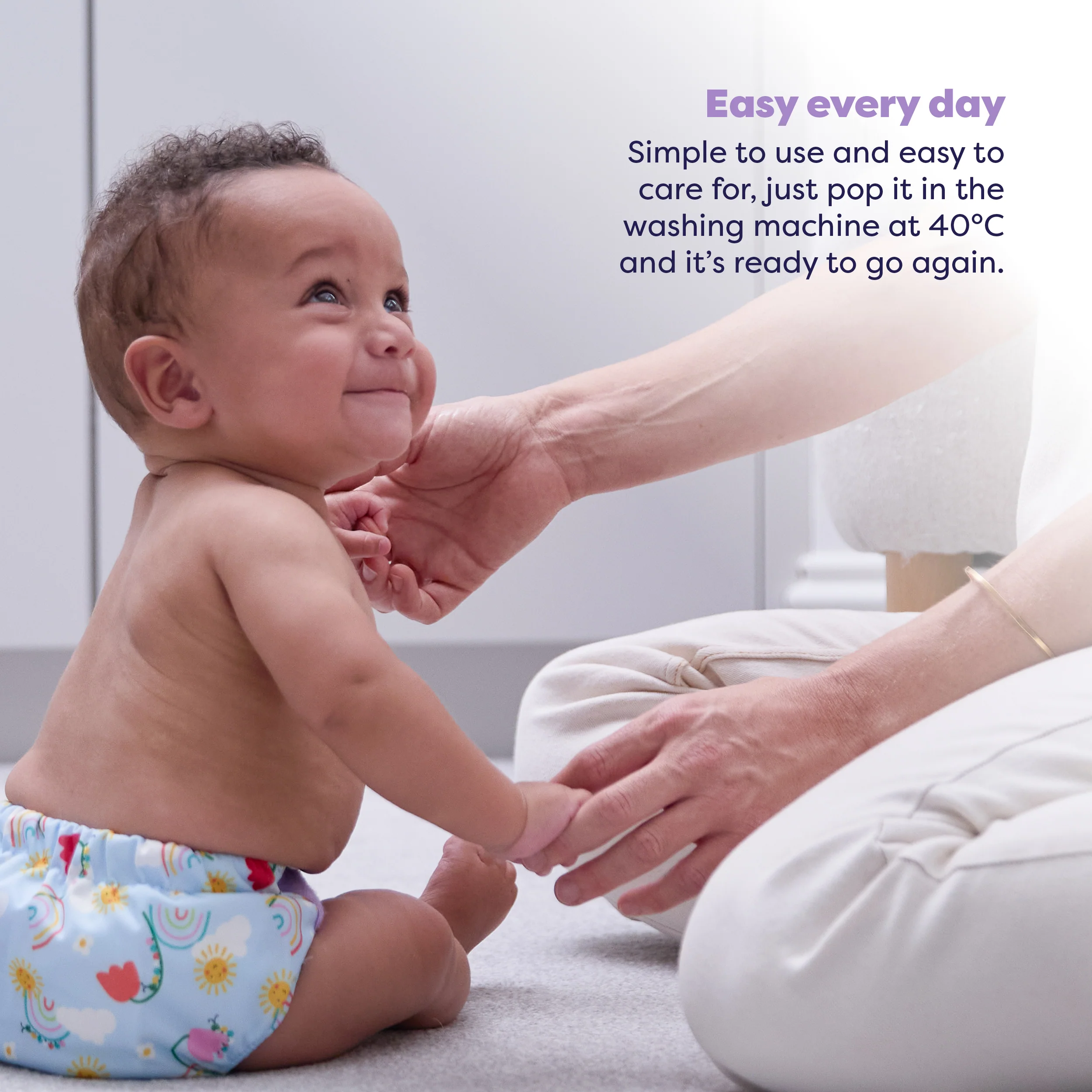 Revolutionary Try-Me-Trio Reusable Diaper Bundle in Garden Party - Image 5
