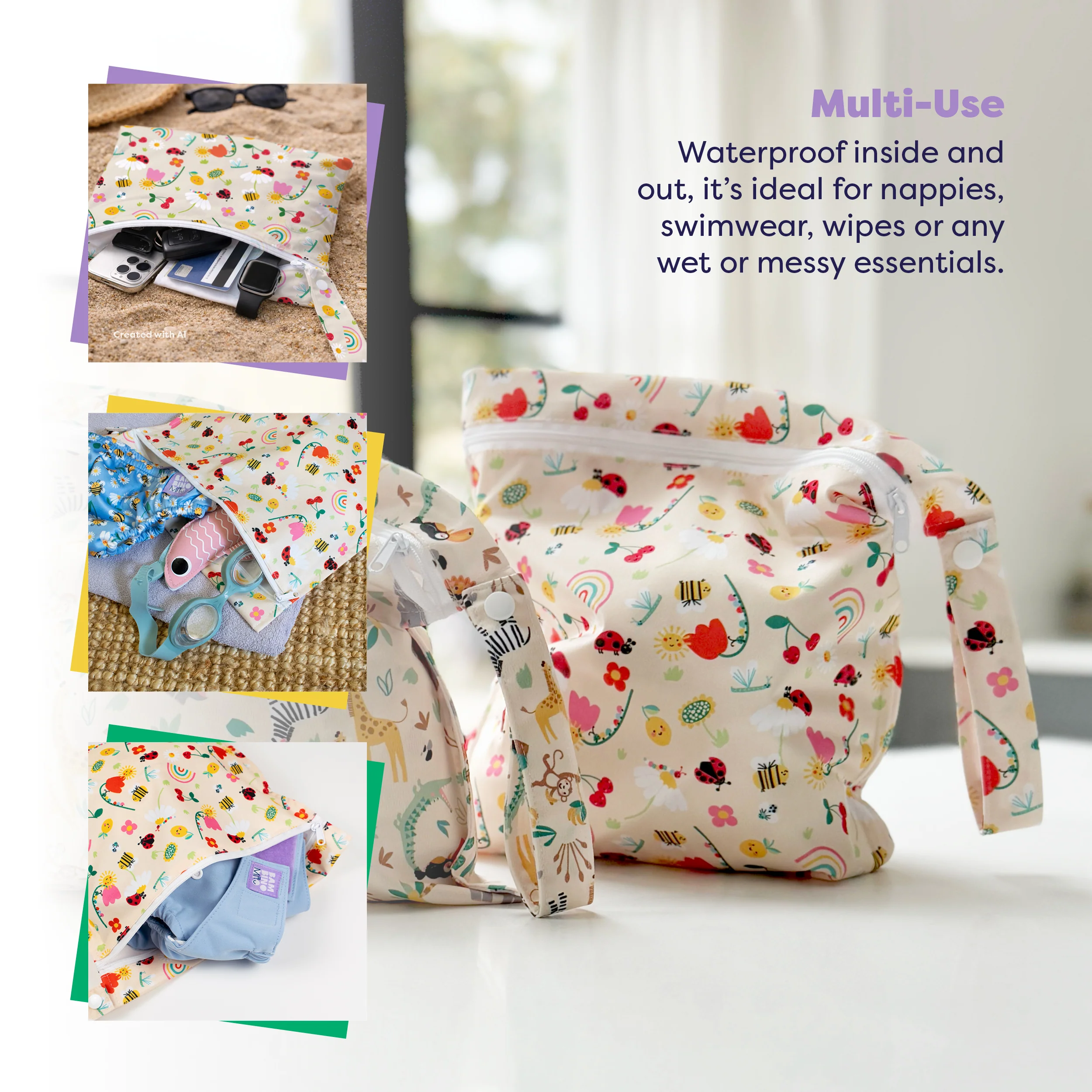 The Everything Reusable Diaper Bundle in Garden Party and Pastels - Image 8