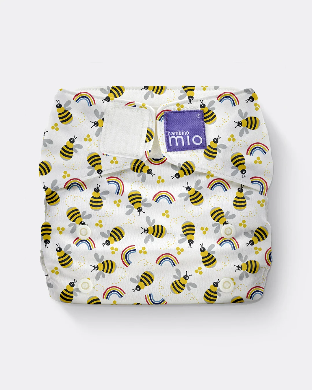 The Miosolo Classic Reusable Diaper in Honeybee Hive