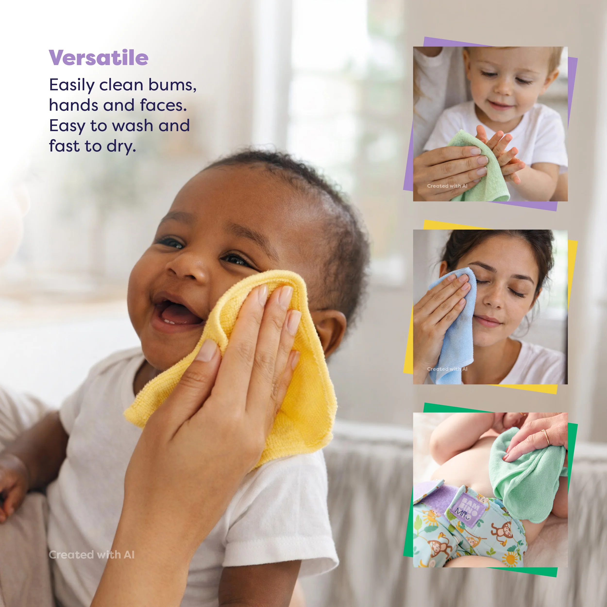 The Newborn Reusable Diaper Starter Bundle in Paintbox Pastels - Image 7