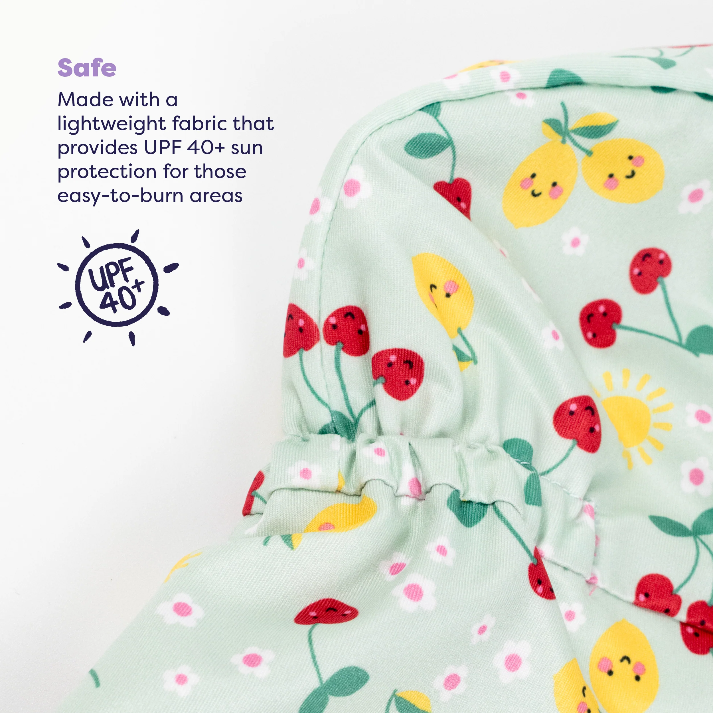 UPF 40+ Reversible Swim Hat for Babies and Toddlers in Juicy Fruit - Image 3